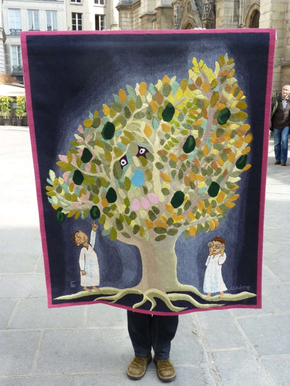 Tapisserie de Jacqueline Duhême représentant un arbre